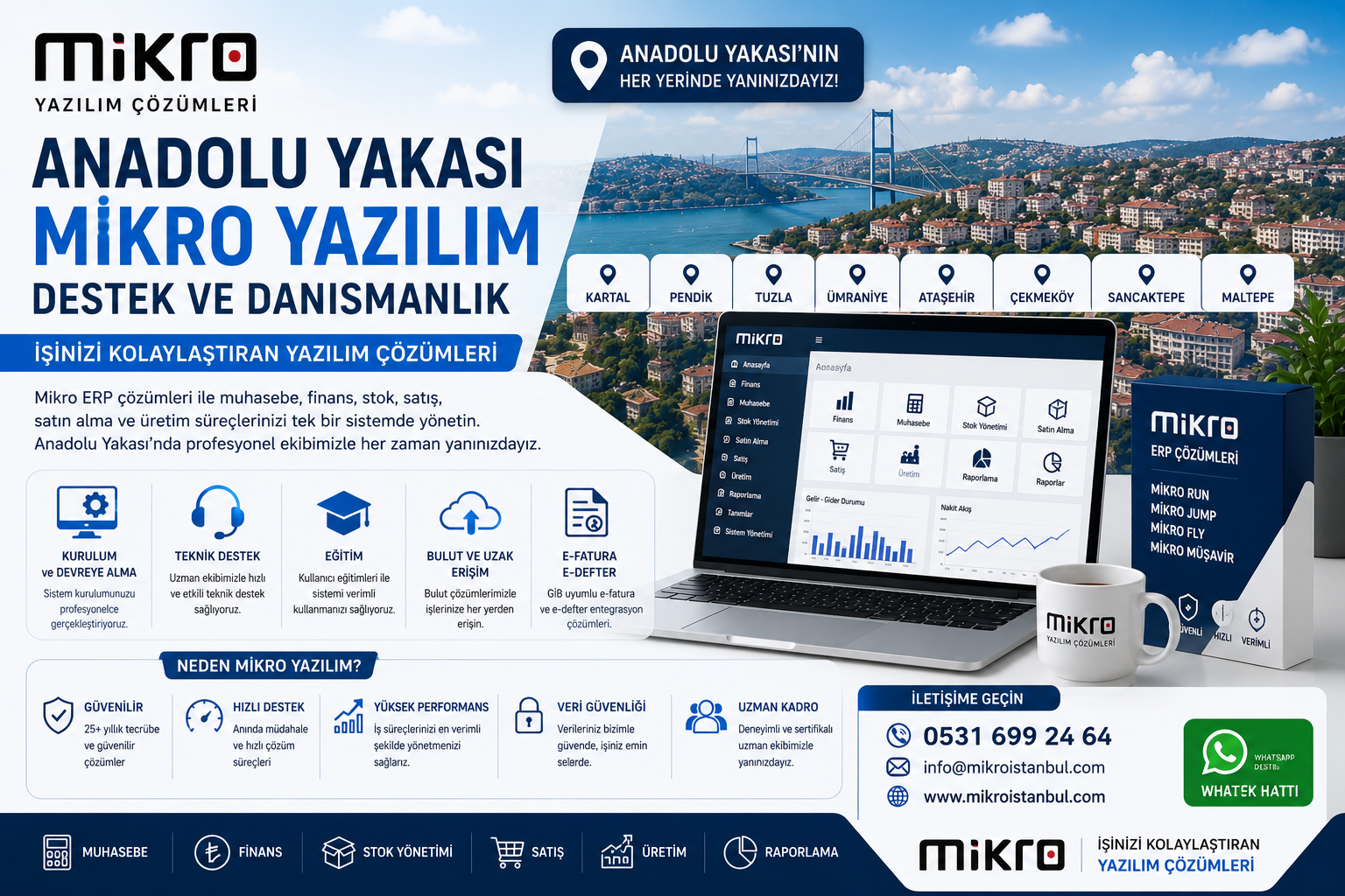 Anadolu Yakası Mikro Yazılım Destek ve Danışmanlık Hizmetleri